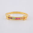 Anillo Carril Cuadrado Trenzado 1.65 g / T7 Oro Amarillo 18K