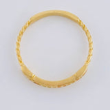 Anillo Carril Cuadrado Trenzado 1.65 g / T7 Oro Amarillo 18K