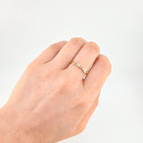 Anillo Carril Cuadrado Trenzado 1.65 g / T7 Oro Amarillo 18K