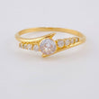 Anillo Solitario Ola Carril Costero 1.55 g / T6 1/2 Oro Amarillo 18K