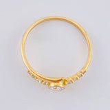 Anillo Solitario Ola Carril Costero 1.55 g / T6 1/2 Oro Amarillo 18K