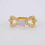 Anillo Solitario Moño 2.3 g / T6 3/4 Oro Amarillo 18K