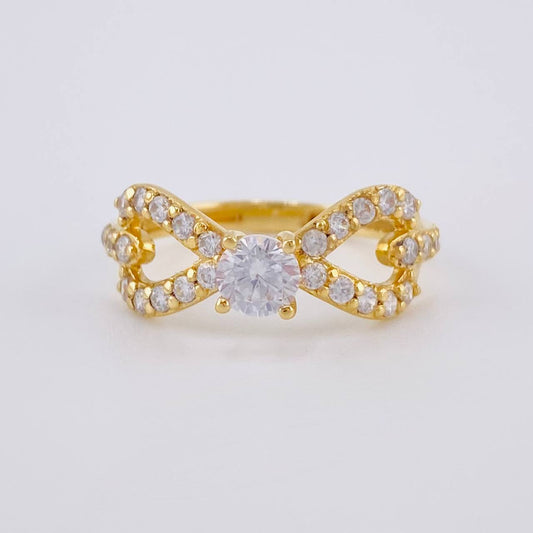 Anillo Solitario Moño 2.25 g / T5 1/4 Oro Amarillo 18K