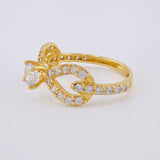 Anillo Solitario Moño 2.3 g / T6 3/4 Oro Amarillo 18K