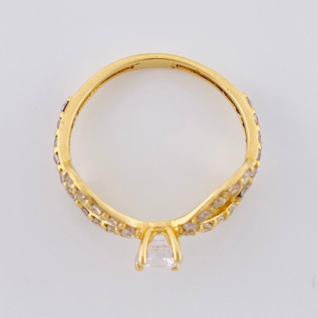 Anillo Solitario Moño 2.3 g / T6 3/4 Oro Amarillo 18K