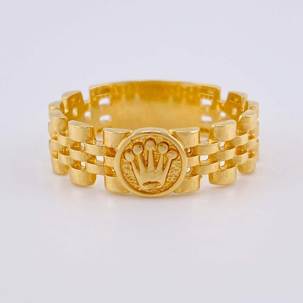 Anillo Correa Corona 3.55 g / T7 1/4 Oro Amarillo 18K