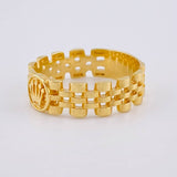 Anillo Correa Corona 3.55 g / T7 1/4 Oro Amarillo 18K