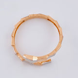 Anillo Abrazo Serpiente Geometrica 1.65 g / T8 Dos Oros Blanco Rosa 18K