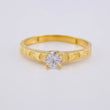 Anillo Solitario Corazones 1.7 g / T7 Oro Amarillo 18K
