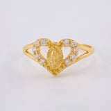 Anillo Corazón Virgen Guadalupe 1.65 g / T6 1/4 Oro Amarillo 18K