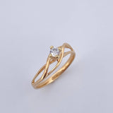 Anillo Solitario Entrelazado 1.8gr / T5 3/4 / Oro 18K $