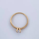 Anillo Solitario Linea Invertida 1.6gr / T6 1/4 / Oro 18K $