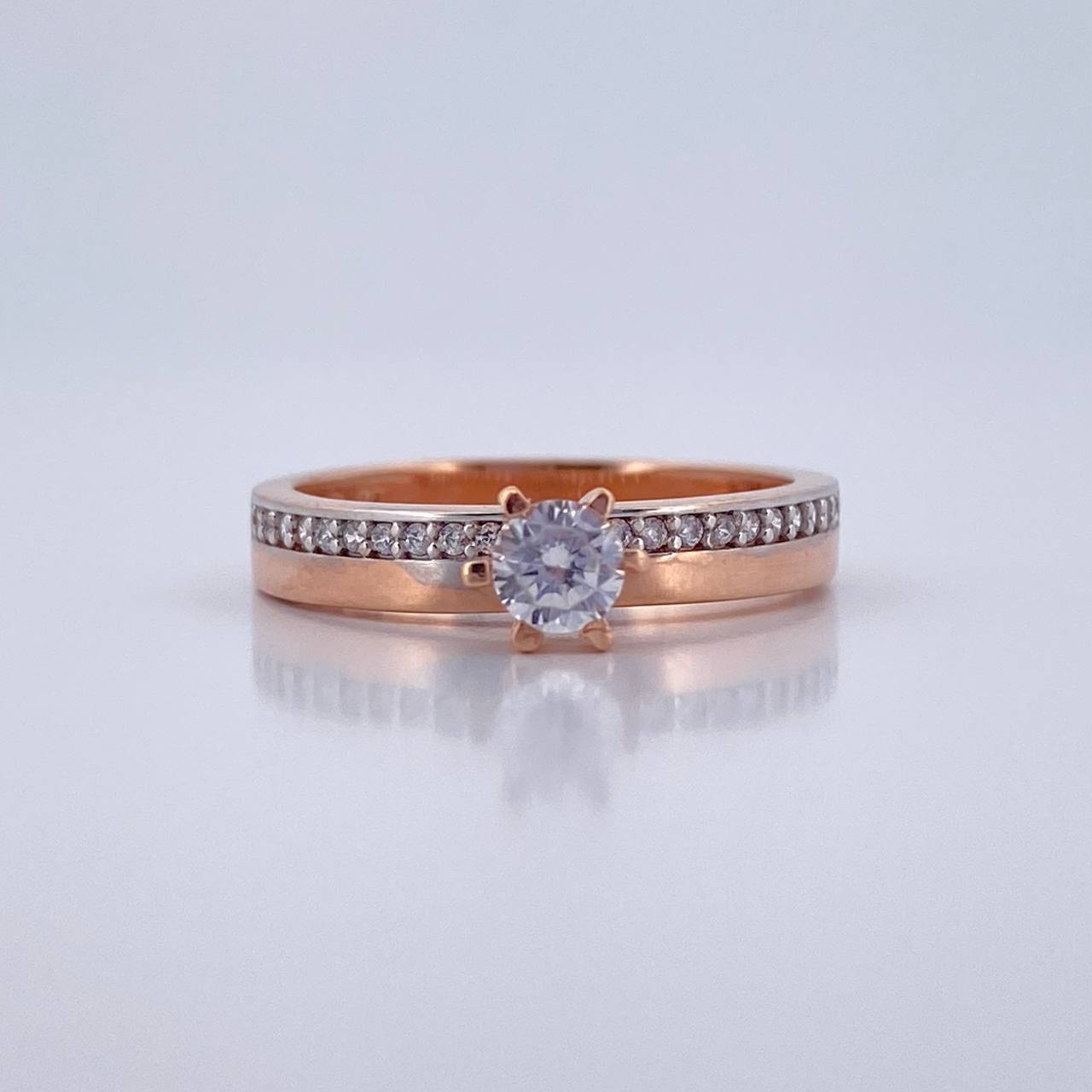 Anillo Solitario Linea 2.8gr / T6 3/4 / Oro 18K $