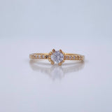 Anillo Solitario Churumbela 1.75gr / T6 / Oro 18K $