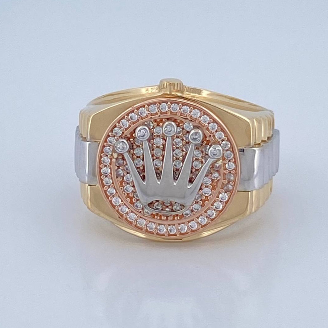 Anillo Correa Corona RX 9.85gr / T10 / Oro 18K $