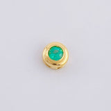 Dije Ojo Esmeralda 14pts 0.55g / 0.6cm Oro Amarillo 18K