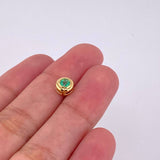 Dije Ojo Esmeralda 14pts 0.55g / 0.6cm Oro Amarillo 18K