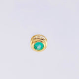 Dije Ojo Esmeralda 14pts 0.55g / 0.6cm Oro Amarillo 18K