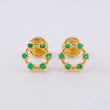 Topos Circulo Esmeraldas 9pts 1.35g / 7.8mm Oro Amarillo 18K