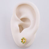Topos Circulo Esmeraldas 9pts 1.35g / 7.8mm Oro Amarillo 18K