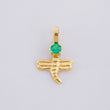 Dije Libelula Esmeralda 6pts 0.35g / 1.4cm Oro Amarillo 18K