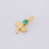 Dije Libelula Esmeralda 6pts 0.35g / 1.4cm Oro Amarillo 18K