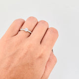 Anillo Solitario Seis Garras Diamantes 9pts 2.5g / T6 3/4 Oro Blanco 18K