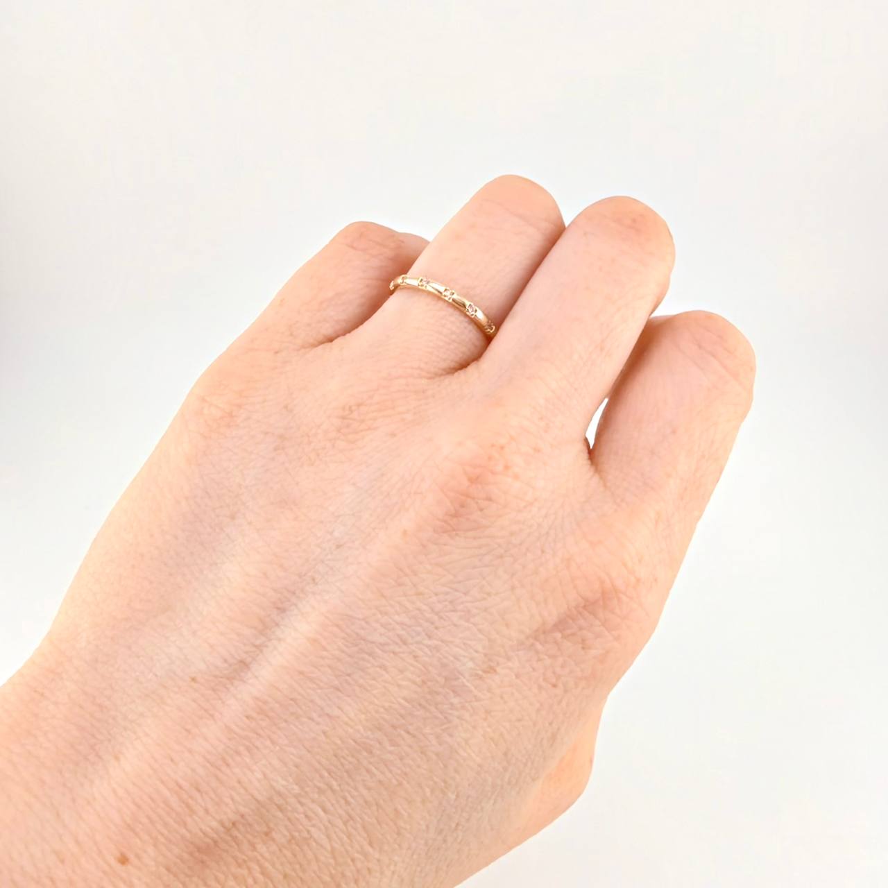 Anillo Churumbela Circonita 1.55g / T6 1/2 Oro Amarillo 18K