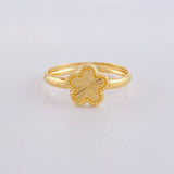 Anillo Flor Diamantada 1.05g / T7 1/4 Oro Amarillo 18K