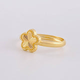 Anillo Flor Diamantada 1.05g / T7 1/4 Oro Amarillo 18K