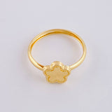 Anillo Flor Diamantada 1.05g / T7 1/4 Oro Amarillo 18K