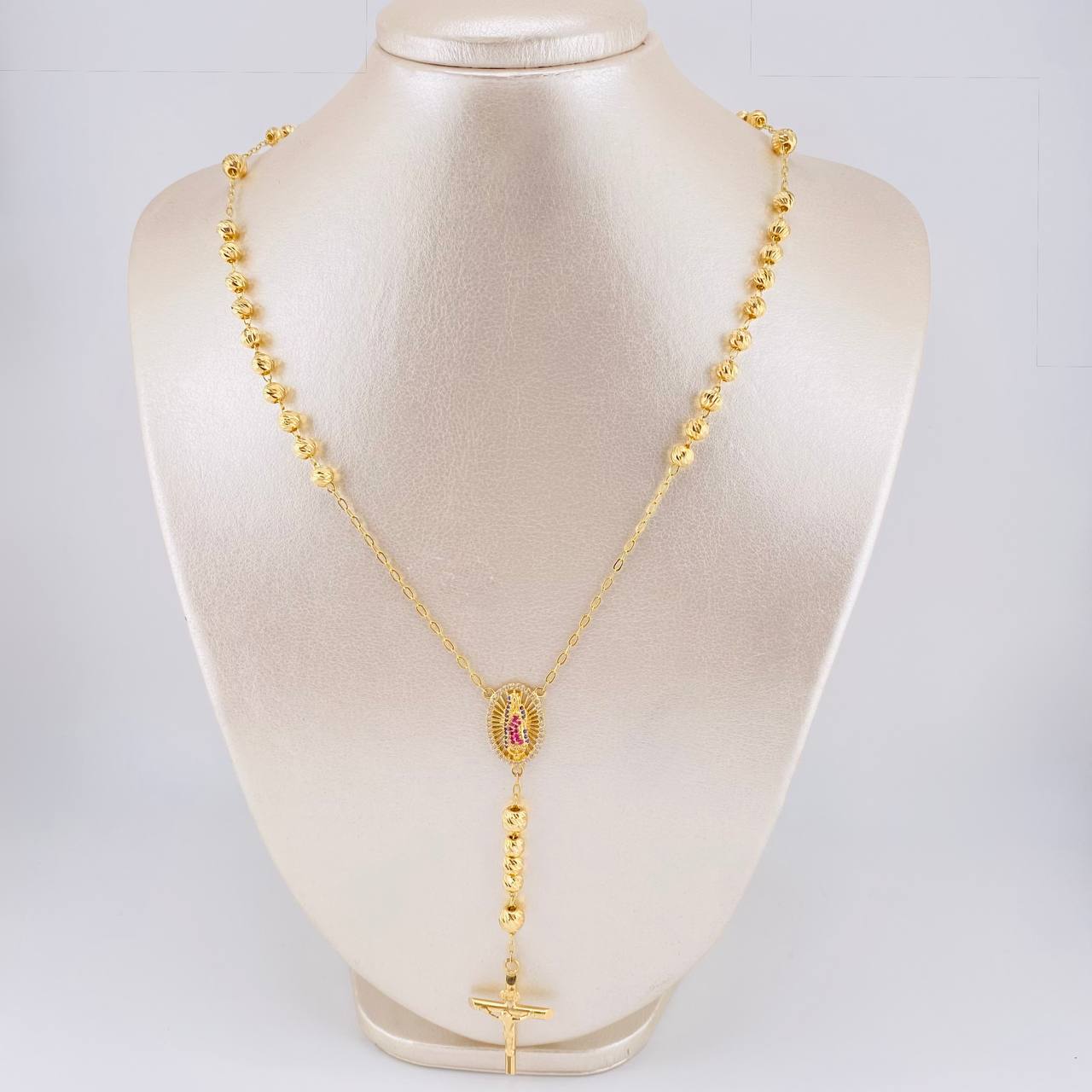 Rosario Virgen de Guadalupe 13.5g / 61cm / 5mm Oro Amarillo 18K