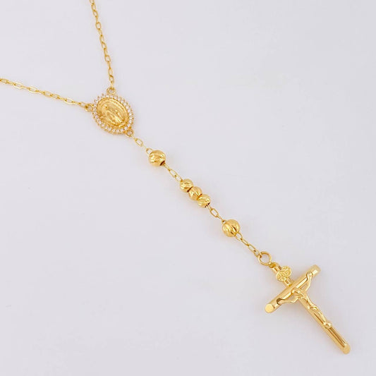 Rosario Virgen Milagrosa 10g / 50cm / 4mm Oro Amarillo 18K
