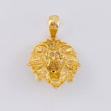 Dije León 11.2g / 4.8cm Dos Oros Amarillo Blanco 18K