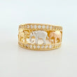 Anillo Tres Elefante 5.95g / T7 1/2 Tres Oros 18K