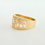 Anillo Tres Elefante 5.95g / T7 1/2 Tres Oros 18K