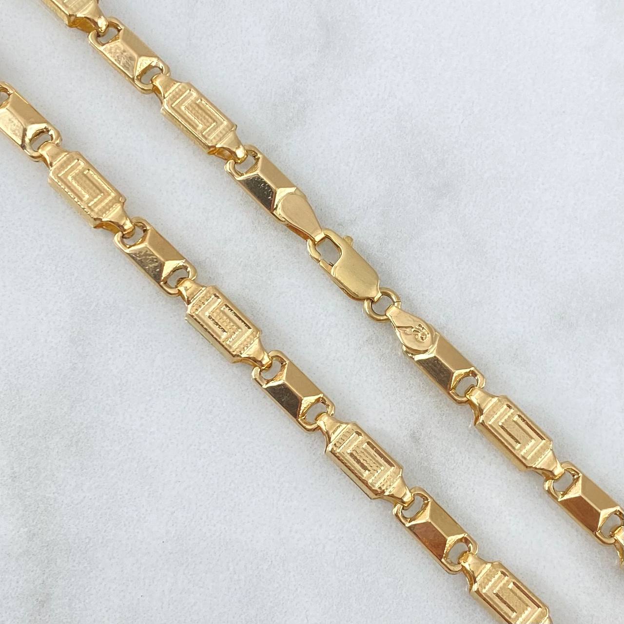 Cadena Rustica Tribal 18.9gr / 60cm / 5mm Oro Amarillo 18K ©