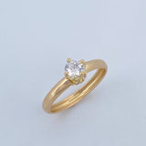 Anillo Solitario Clasico Base 1.2gr / T4 1/2 / Oro 18K $