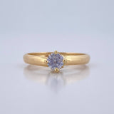 Anillo Solitario Clasico Base 1.2gr / T4 1/2 / Oro 18K $
