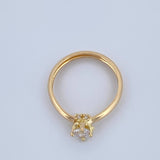 Anillo Solitario Clasico Base 1.2gr / T4 1/2 / Oro 18K $