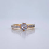 Anillo Solitario Puente 2.55gr / T6 3/4 / Oro 18K $