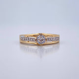 Anillo Solitario Puente 2.3gr / T6 3/4 / Oro 18K $