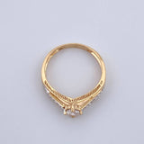 Anillo Solitario Puente 2.3gr / T6 3/4 / Oro 18K $