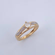 Anillo Solitario Puente 2.3gr / T6 3/4 / Oro 18K $