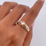 Anillo Solitario Puente 2.3gr / T6 3/4 / Oro 18K $