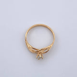 Anillo Solitario Entrelazado 1.8gr / T5 3/4 / Oro 18K $