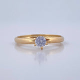 Anillo Solitario 1.25gr / T7 3/4 / Oro 18K $