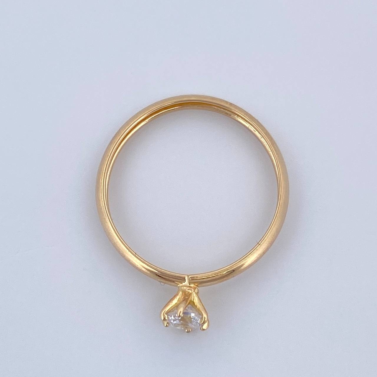 Anillo Solitario 1.25gr / T7 3/4 / Oro 18K $