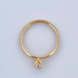 Anillo Solitario 1.25gr / T7 3/4 / Oro 18K $