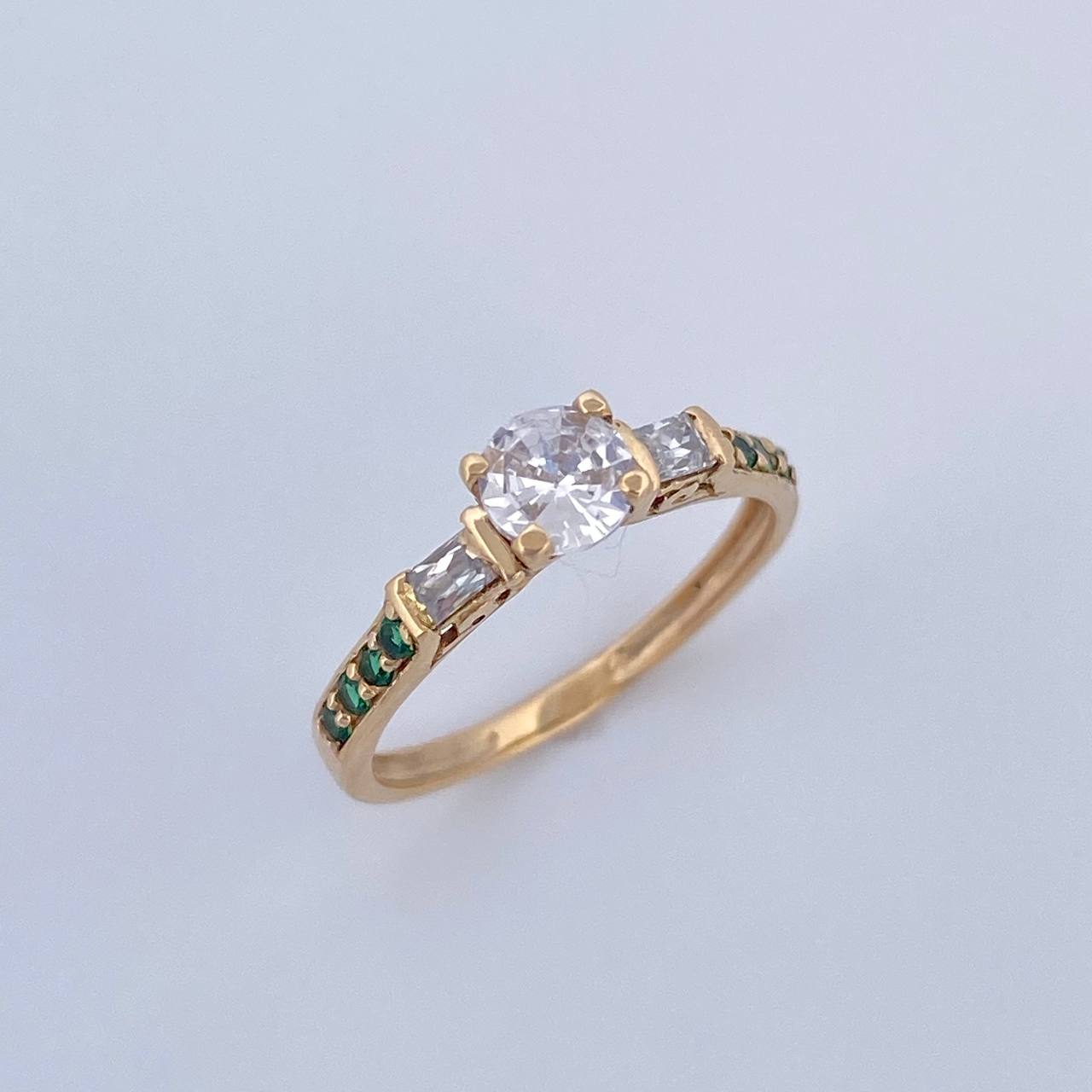 Anillo Solitario Trio 2.1gr / T6 / Oro 18K $